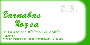 barnabas mozsa business card